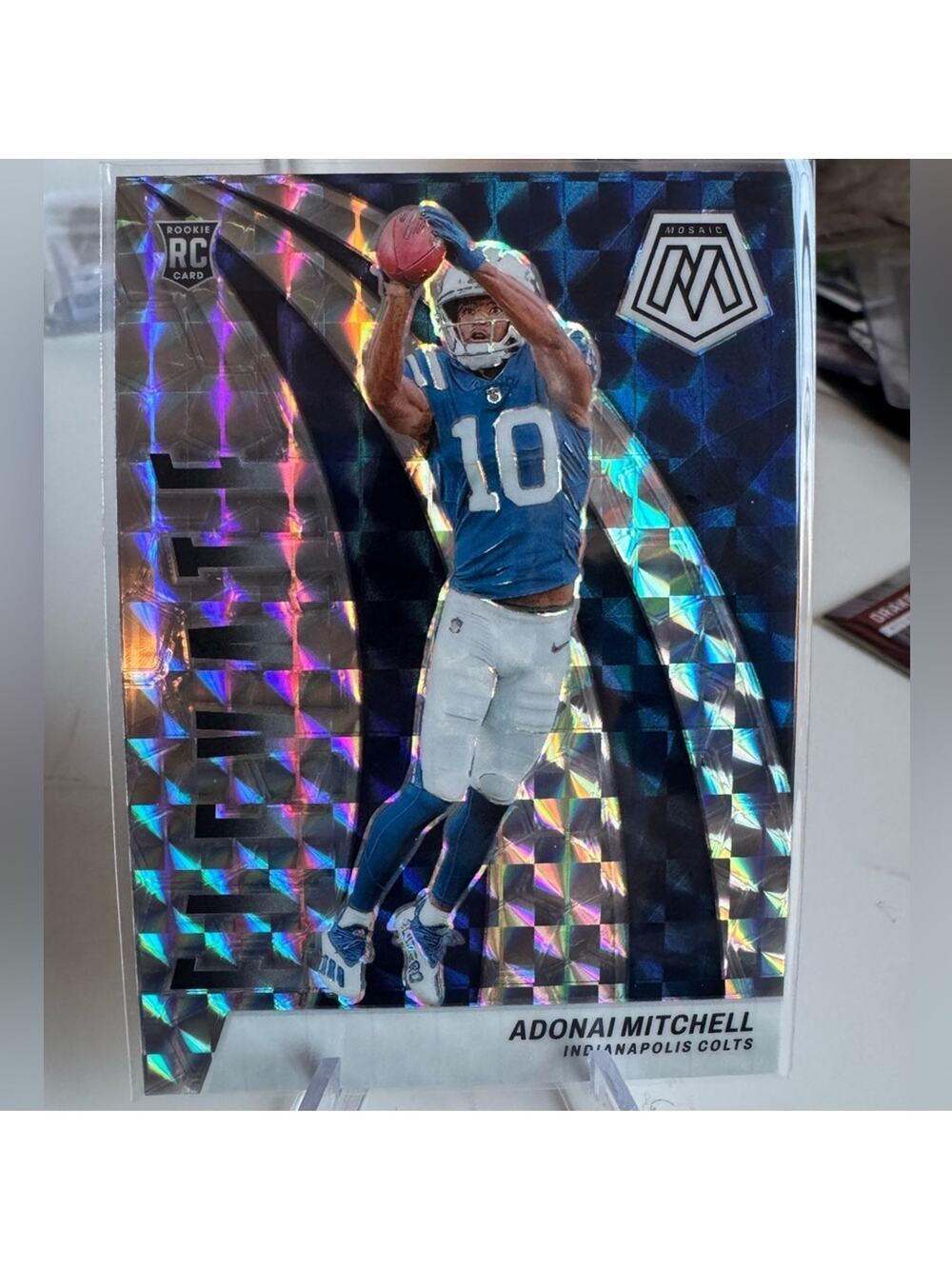 2024 Adonai Mitchell Elevate Silver Reactive Panini Mosaic Prizm
